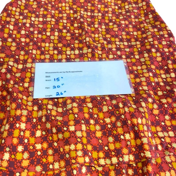 Sigurd Olsen Silk Skirt Tiered Floral Print Burnt Orange Rust Size 12 Hand Wash - Picture 9 of 10